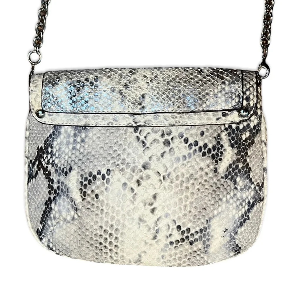 Coach Kristin Python-Embossed Metallic Leather Crossbody Purse / Clutch - Picture 4 of 10